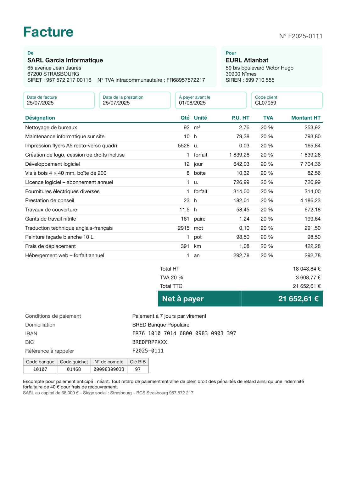 SARL Garcia Informatique · F2025-0111